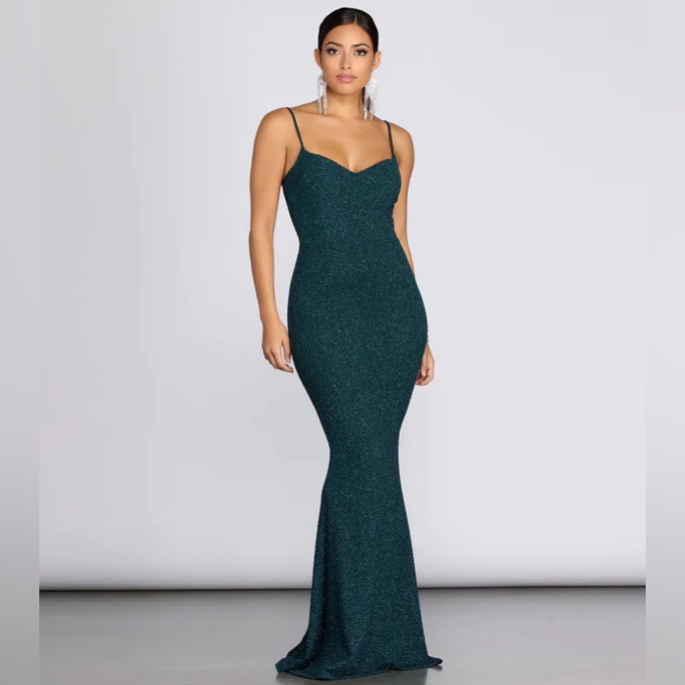 Ainsley Glittering Evening Gown